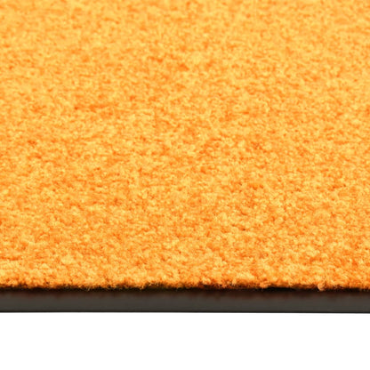 vidaXL Doormat Washable Orange 90x120 cm