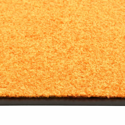 323454 vidaXL Doormat Washable Orange 90x120 cm