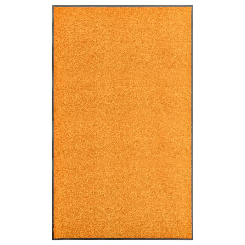 vidaXL Doormat Washable Orange 90x150 cm