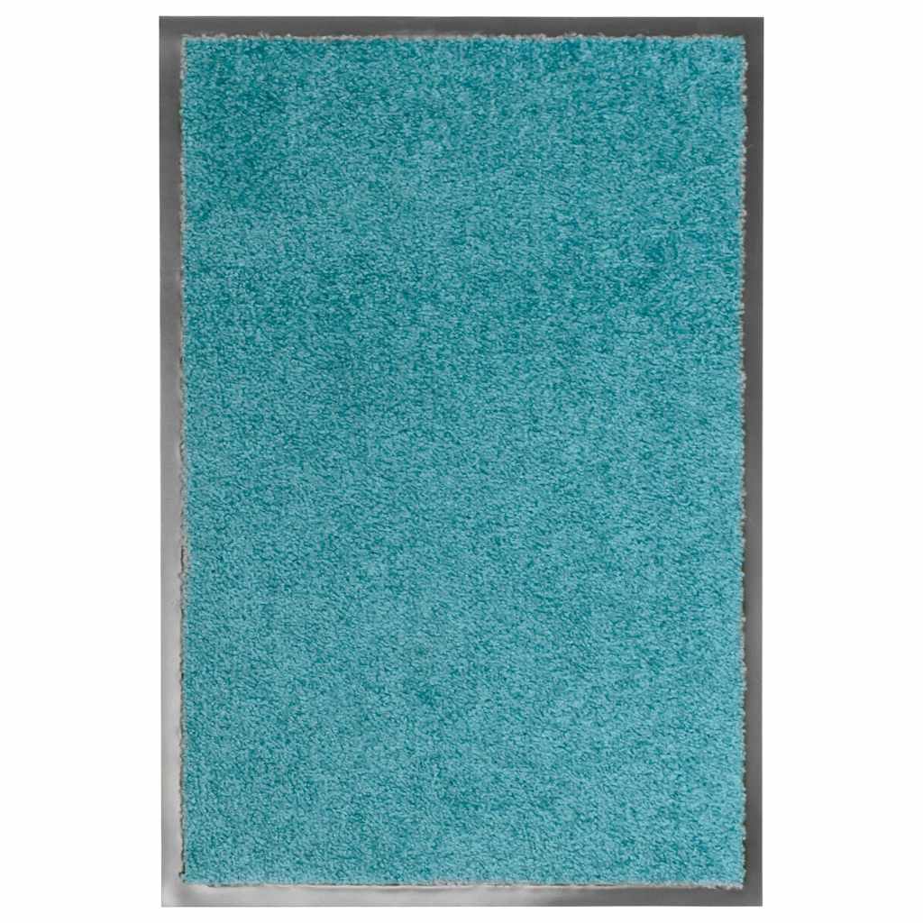 323457 vidaXL Doormat Washable Cyan 40x60 cm