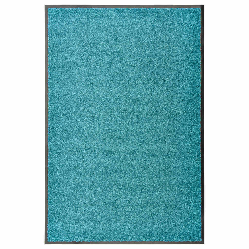 323458 vidaXL Doormat Washable Cyan 60x90 cm