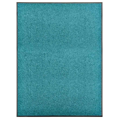 323460 vidaXL Doormat Washable Cyan 90x120 cm