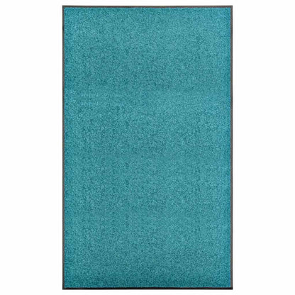 323461 vidaXL Doormat Washable Cyan 90x150 cm