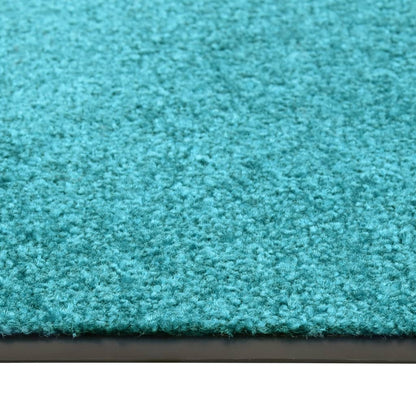 vidaXL Doormat Washable Cyan 90x150 cm