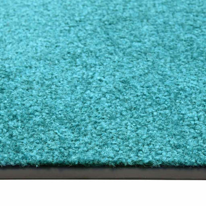 323461 vidaXL Doormat Washable Cyan 90x150 cm