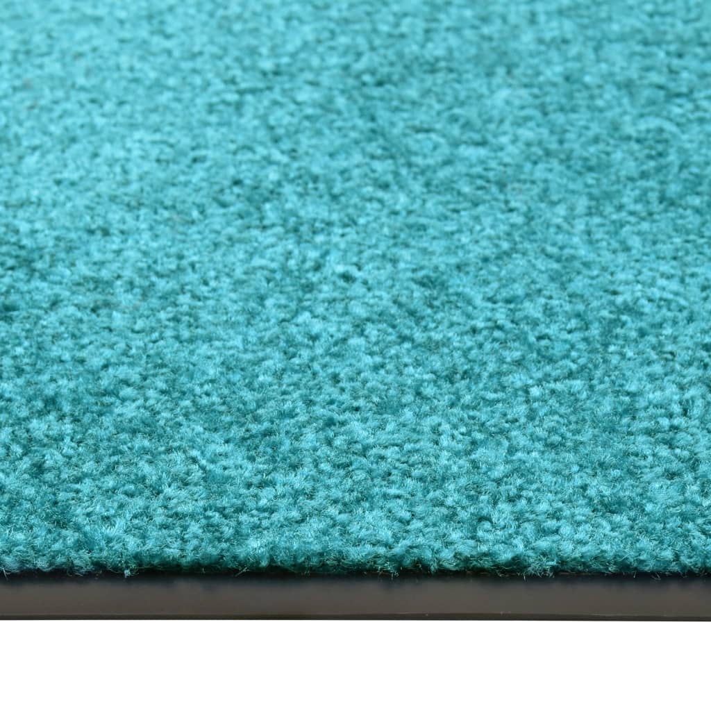 vidaXL Doormat Washable Cyan 120x180 cm