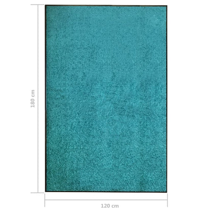 vidaXL Doormat Washable Cyan 120x180 cm