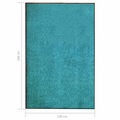 323462 vidaXL Doormat Washable Cyan 120x180 cm