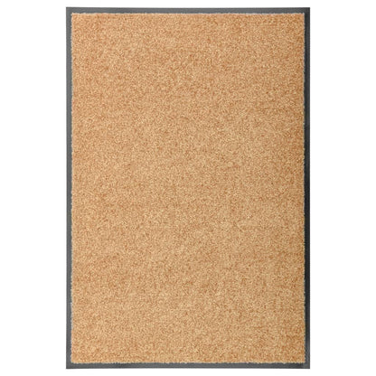 vidaXL Doormat Washable Cream 60x90 cm