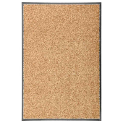 323464 vidaXL Doormat Washable Cream 60x90 cm