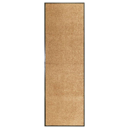 vidaXL Doormat Washable Cream 60x180 cm