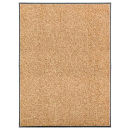 323466 vidaXL Doormat Washable Cream 90x120 cm