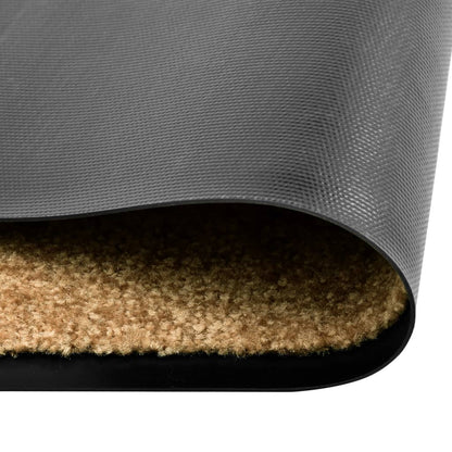 vidaXL Doormat Washable Cream 90x120 cm