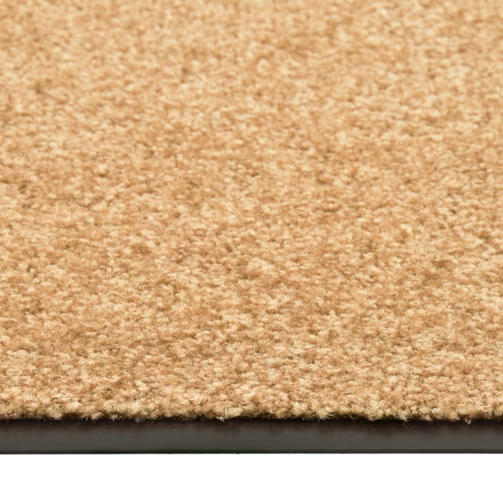 vidaXL Doormat Washable Cream 90x120 cm