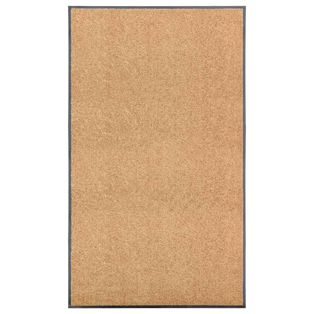 323467 vidaXL Doormat Washable Cream 90x150 cm