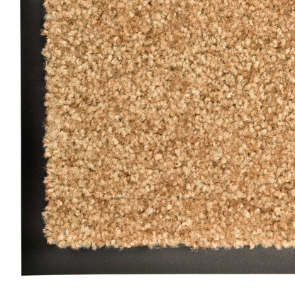 vidaXL Doormat Washable Cream 120x180 cm