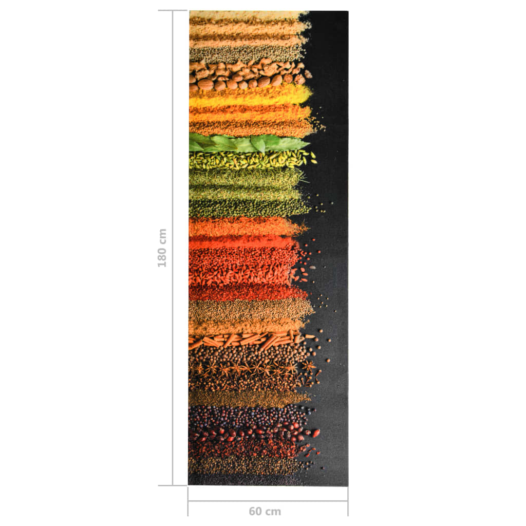 vidaXL Kitchen Floor Mat Washable Spice 60x180 cm