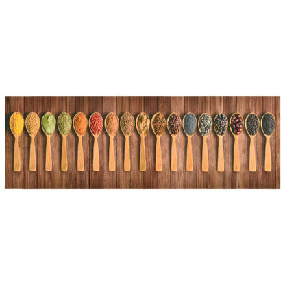 vidaXL Kitchen Floor Mat Washable Spoon 45x150 cm