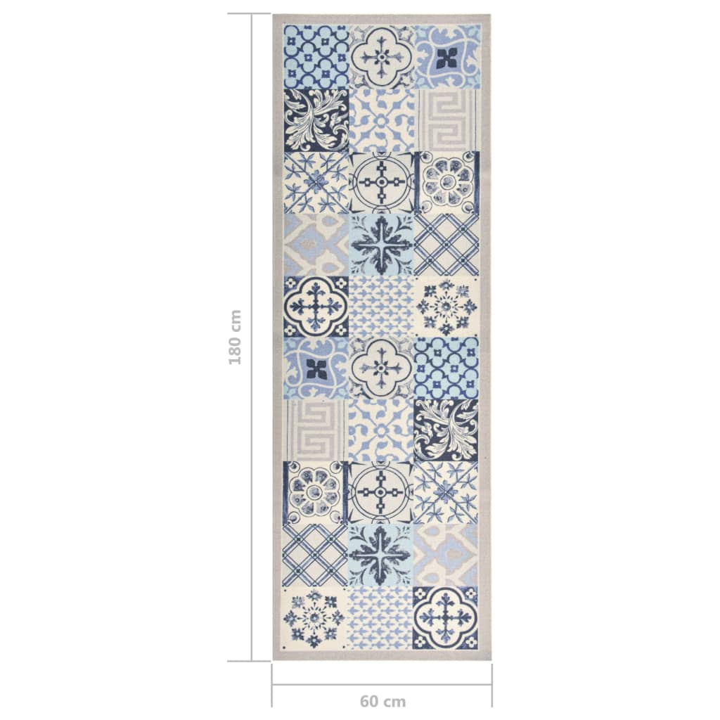 vidaXL Kitchen Floor Mat Washable Mosaic 60x180 cm