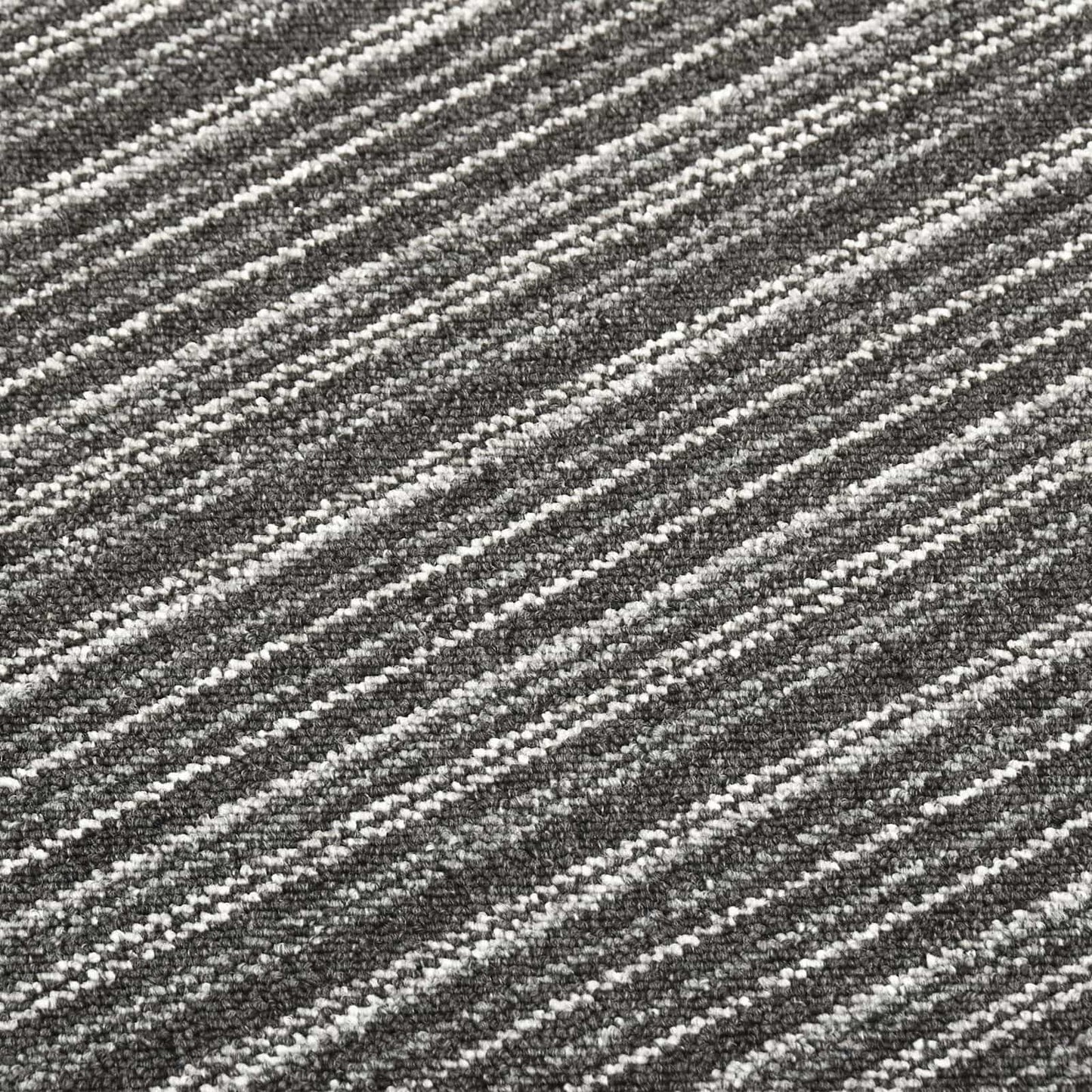vidaXL Carpet 20 pcs Striped Anthracite 50 x 50 cm 100% Polypropylene