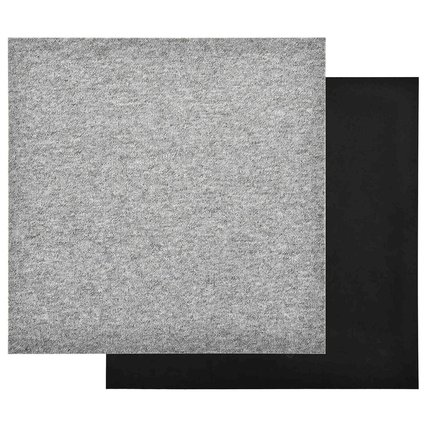 vidaXL Carpet 20 pcs Light Grey 50 x 50 cm 100% Polypropylene