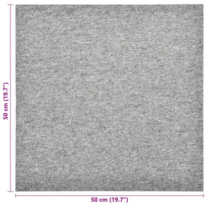 vidaXL Carpet 20 pcs Light Grey 50 x 50 cm 100% Polypropylene