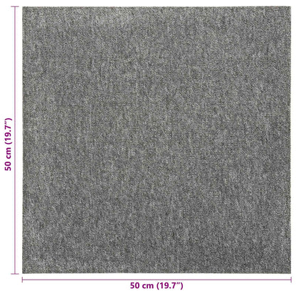 vidaXL Carpet 20 pcs Grey 50 x 50 cm 100% Polypropylene