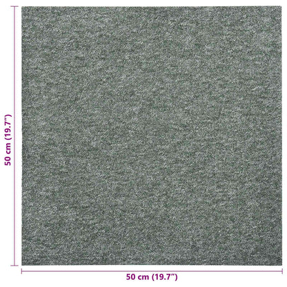vidaXL Carpet 20 pcs Green 50 x 50 cm 100% Polypropylene