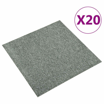 vidaXL Carpet 20 pcs Green 50 x 50 cm 100% Polypropylene