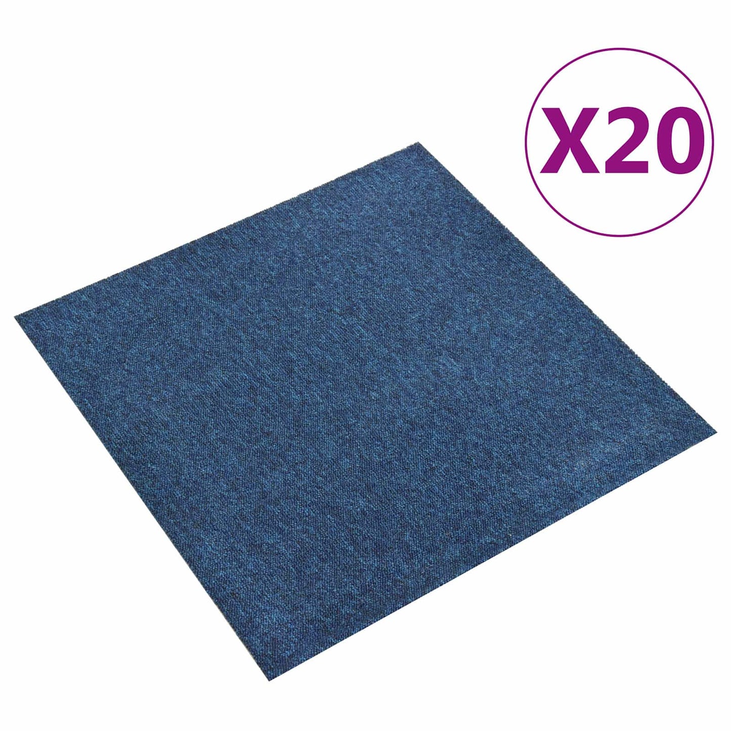 vidaXL Carpet 20 pcs Dark Blue 50 x 50 cm 100% Polypropylene