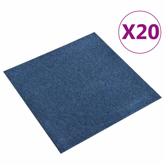 vidaXL Carpet 20 pcs Dark Blue 50 x 50 cm 100% Polypropylene