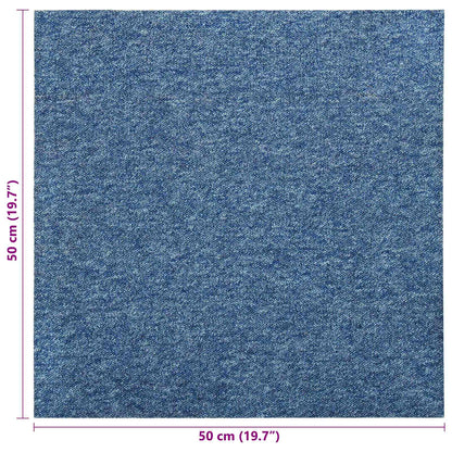 vidaXL Carpet 20 pcs Blue 50 x 50 cm 100% Polypropylene