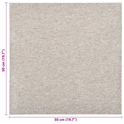 vidaXL Carpet 20 pcs Light Beige 50 x 50 cm 100% Polypropylene