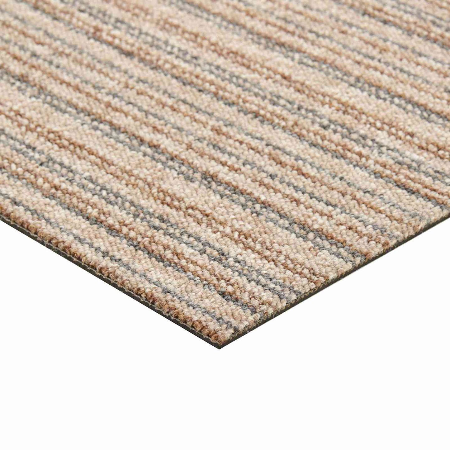 vidaXL Carpet 20 pcs Striped Beige 50 x 50 cm 100% Polypropylene