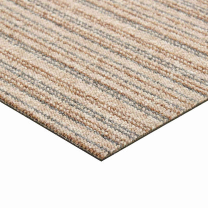 vidaXL Carpet 20 pcs Striped Beige 50 x 50 cm 100% Polypropylene