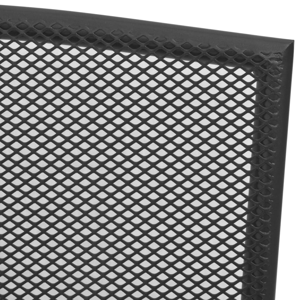 vidaXL Outdoor Chair | Set of 4 | Anthracite | Steel | Medium | Stackable