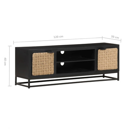 vidaXL TV Cabinet 120x30x40 cm Solid Mango Wood