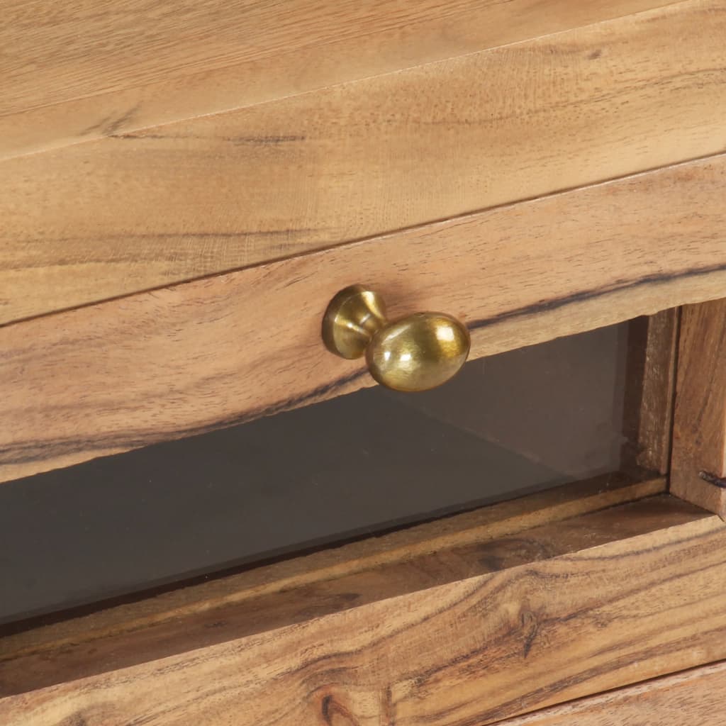 vidaXL TV Cabinet 110x30x40 cm Solid Acacia Wood