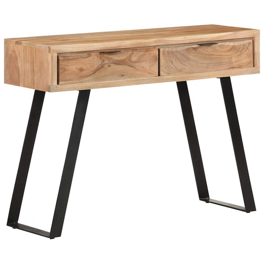 323522 vidaXL Console Table 100x35x76 cm Solid Acacia Wood with Live Edges