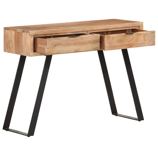 323522 vidaXL Console Table 100x35x76 cm Solid Acacia Wood with Live Edges