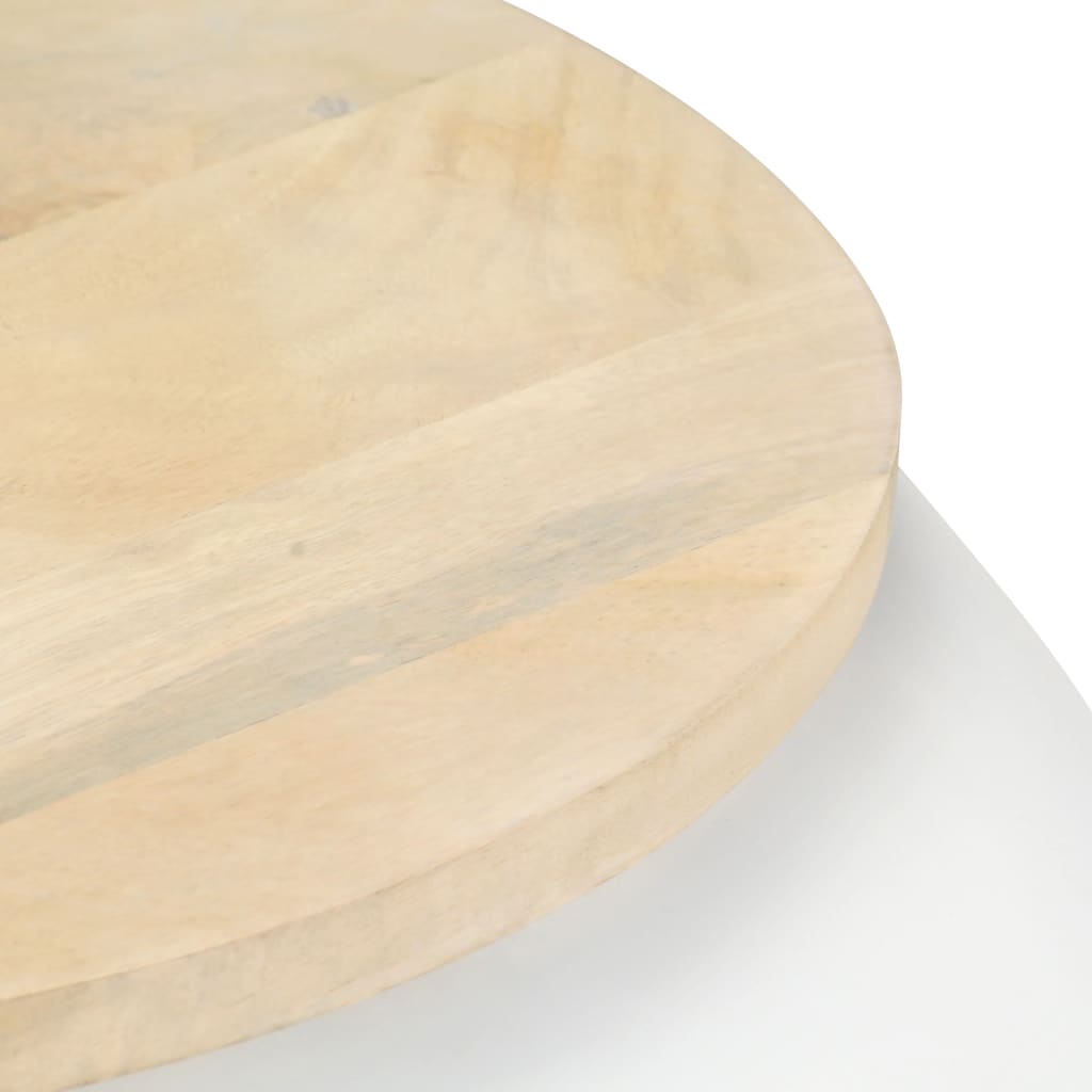 vidaXL Coffee Table White 68x68x30 cm Solid Mango Wood