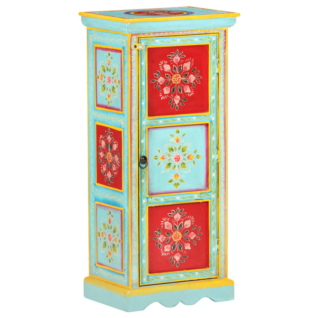 vidaXL Hand Painted Highboard 40x30x90 cm Solid Mango Wood