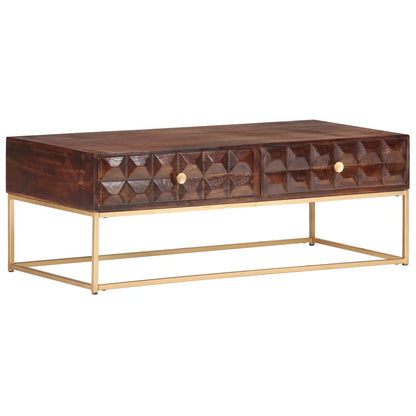 vidaXL Coffee Table 112x50x40 cm Solid Mango Wood