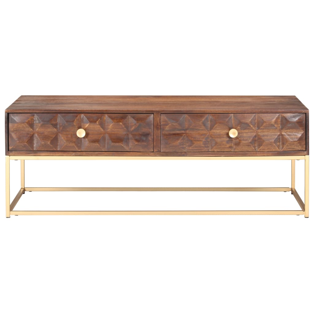 vidaXL Coffee Table 112x50x40 cm Solid Mango Wood