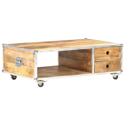 323408 vidaXL Coffee Table 89x59x33 cm Solid Rough Mango Wood