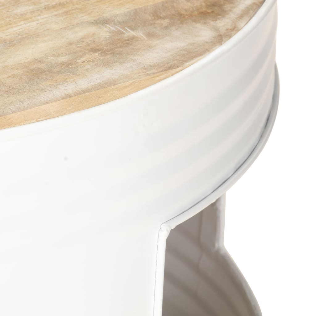 vidaXL Coffee Table White 68x68x36 cm Solid Mango Wood