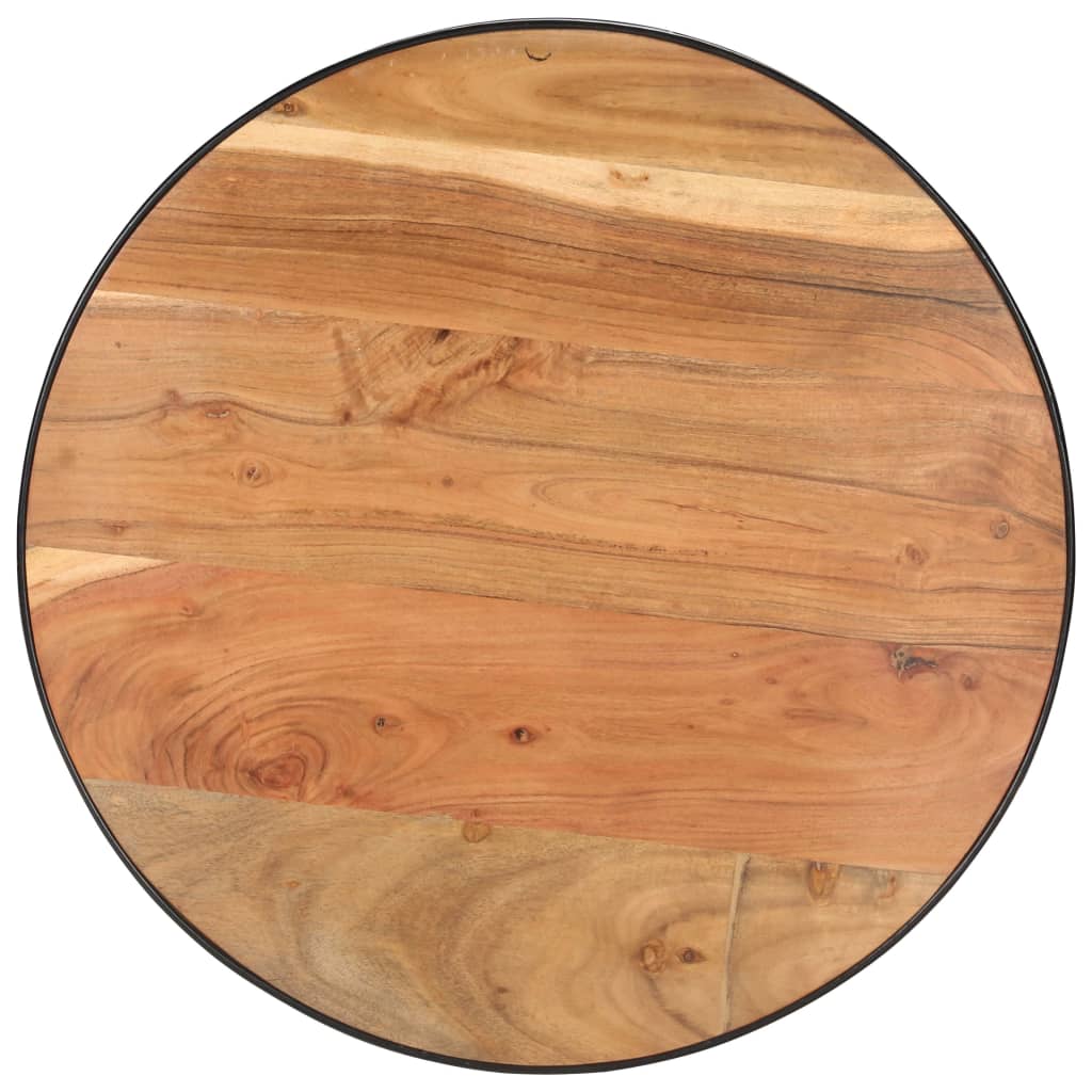 vidaXL Coffee Table Black 68x68x36 cm Solid Acacia Wood