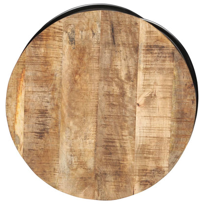 vidaXL Coffee Table Black 60x60x40 cm Solid Rough Mango Wood