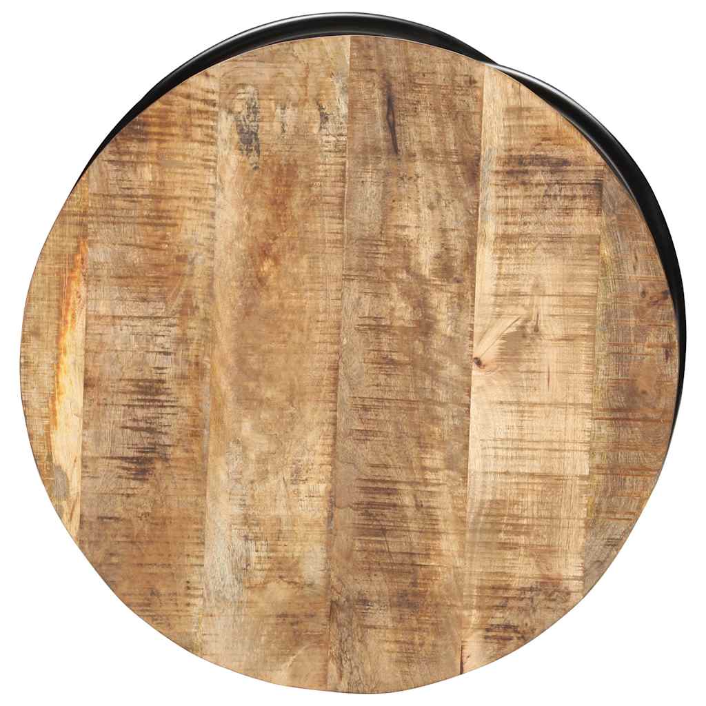 vidaXL Coffee Table Black 60x60x40 cm Solid Rough Mango Wood