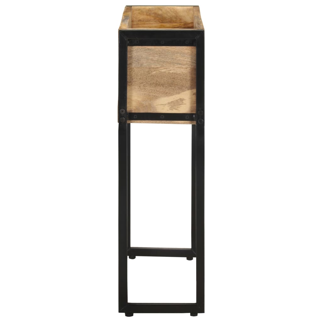 vidaXL Planter 60x20x68 cm Rough Mango Wood